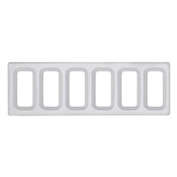 UP42219-Chrome Plastic Dash Switch Panel Cover For International - 6 Openings
