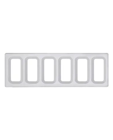 UP42219-Chrome Plastic Dash Switch Panel Cover For International - 6 Openings
