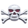 UP50100-Chrome Skull Accent With Crossbones