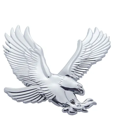 UP50110-Chrome Plastic 3D Eagle Accent - Face Right