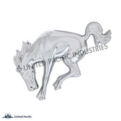 UP50130-Plastic Bucking Horse Emblem - Chrome