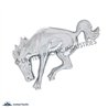 UP50130-Plastic Bucking Horse Emblem - Chrome