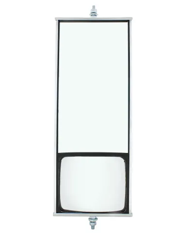 UP60008-6" X 16" 430 Stainless Steel West Coast Mirror With Convex Lower Mirror - Non Heated