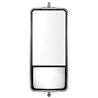 UP60027-7" X 16" 430 Stainless Steel West Coast Style Mirror With Convex Lower Mirror - Heated