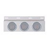 UP61703-Stainless Top Mud Flap Plate With 3X 36 LED 4" Lights & Visors - Red LED/Clear Lens (Each)