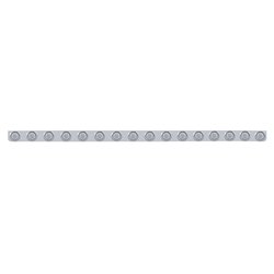 UP62739-79-1/2" Stainless Bumper Light Bracket With 16X 9 LED 2" Lights & Visors - Red LED/Clear Lens