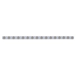 UP62741-79-1/2" SS Bumper Light Bracket With 16X 9 LED 2" Reflector Lights & Visors -Amber LED/Clear Lens