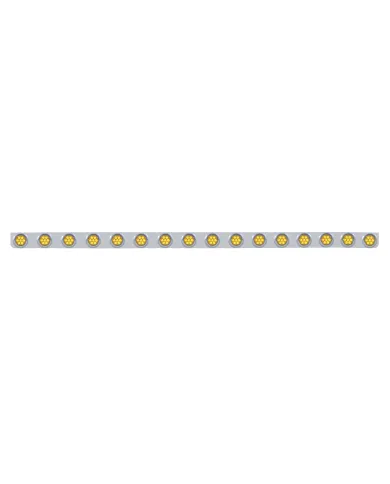 UP62744-79-1/2" SS Bumper Light Bracket With 16X 7 LED 2" Reflector Lights & Visors -Amber LED & Lens