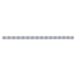 UP62745-79-1/2" SS Bumper Light Bracket With 16X 7 LED 2" Reflector Lights & Visors -Amber LED/Clear Lens