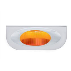 UP20624-Stainless Light Bracket With 12 LED "Phantom I" Light & Bezel - Amber LED/Amber Lens