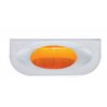 UP20624-Stainless Light Bracket With 12 LED "Phantom I" Light & Bezel - Amber LED/Amber Lens