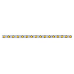 UP62748-79-1/2" SS Bumper Light Bracket With 16X 9 LED 2" Beehive Lights & Visors -Amber LED & Lens