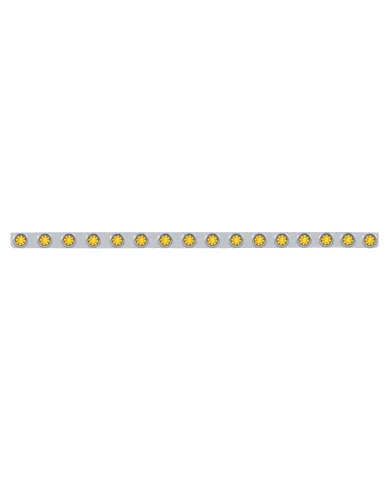 UP62748-79-1/2" SS Bumper Light Bracket With 16X 9 LED 2" Beehive Lights & Visors -Amber LED & Lens
