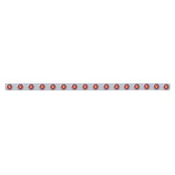 UP62750-79-1/2" SS Bumper Light Bracket With 16X 9 LED 2" Beehive Lights & Visors -Red LED & Lens