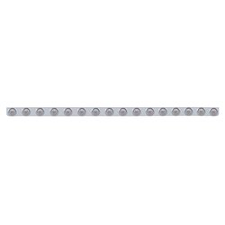 UP62751-79-1/2" SS Bumper Light Bracket With 16X 9 LED 2" Beehive Lights & Visors -Red LED/Clear Lens