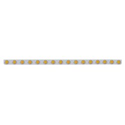 UP62836-79-1/2" Stainless Bumper Light Bracket With 16X 9 LED 2" Lights & Bezels - Amber LED/Amber Lens