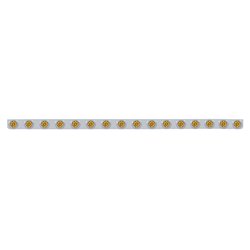 UP62840-79-1/2" SS Bumper Light Bracket With 16X 9 LED 2" Reflector Lights & Bezels -Amber LED & Lens