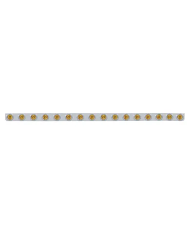 UP62840-79-1/2" SS Bumper Light Bracket With 16X 9 LED 2" Reflector Lights & Bezels -Amber LED & Lens