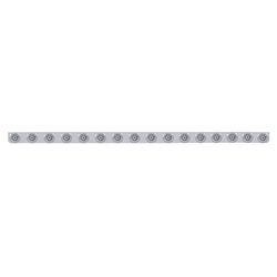 UP62843-79-1/2" SS Bumper Light Bracket With 16X 9 LED 2" Reflector Lights & Bezels -Red LED/Clear Lens