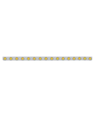 UP62844-79-1/2" SS Bumper Light Bracket With 16X 7 LED 2" Reflector Lights & Bezels -Amber LED & Lens