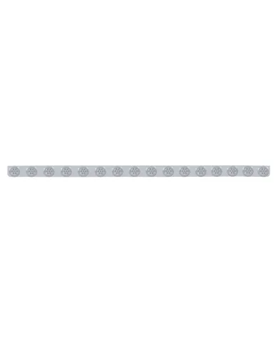 UP62845-79-1/2" SS Bumper Light Bracket With 16X 7 LED 2" Reflector Lights & Bezels -Amber LED/Clear Lens