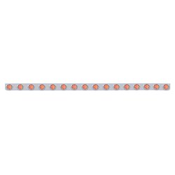 UP62846-79-1/2" SS Bumper Light Bracket With 16X 7 LED 2" Reflector Lights & Bezels -Red LED & Lens