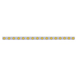 UP62848-79-1/2" SS Bumper Light Bracket With 16X 9 LED 2" Beehive Lights & Bezels -Amber LED & Lens