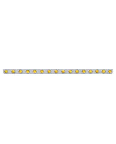 UP62848-79-1/2" SS Bumper Light Bracket With 16X 9 LED 2" Beehive Lights & Bezels -Amber LED & Lens