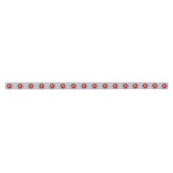 UP62850-79-1/2" SS Bumper Light Bracket With 16X 9 LED 2" Beehive Lights & Bezels -Red LED & Lens
