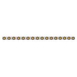 UP62936-79-1/2" Stainless Bumper Light Bracket With 16X 9 LED 2" Light & Grommets - Amber LED/Amber Lens