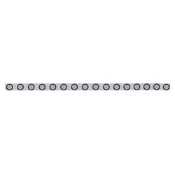 UP62937-79-1/2" Stainless Bumper Light Bracket With 16X 9 LED 2" Light & Grommets - Amber LED/Clear Lens