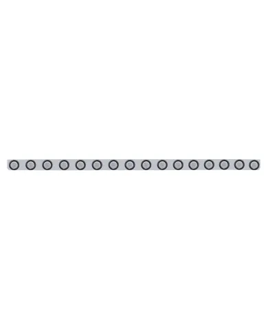 UP62939-79-1/2" Stainless Bumper Light Bracket With 16X 9 LED 2" Light & Grommets - Red LED/Clear Lens