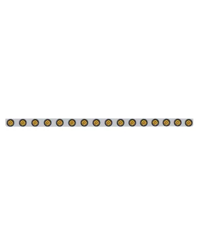 UP62940-79-1/2" SS Bumper Light Bracket With 16X 9 LED 2" Reflector Light -Amber LED & Lens