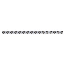 UP62941-79-1/2" SS Bumper Light Bracket With 16X 9 LED 2" Reflector Light -Amber LED/Clear Lens