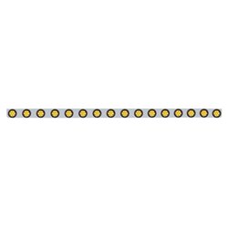 UP62944-79-1/2" SS Bumper Light Bracket With 16X 7 LED 2" Reflector Light -Amber LED & Lens