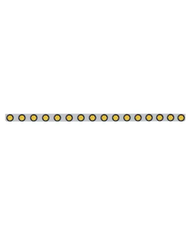 UP62944-79-1/2" SS Bumper Light Bracket With 16X 7 LED 2" Reflector Light -Amber LED & Lens