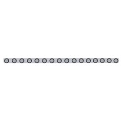 UP62945-79-1/2" SS Bumper Light Bracket With 16X 7 LED 2" Reflector Light -Amber LED/Clear Lens
