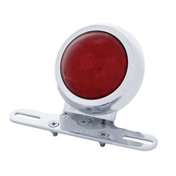 UP20638-1950s Pontiac Style LED Fender Light For Motorcycle With Red Lens