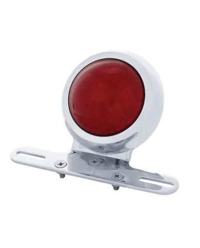 UP20638-1950s Pontiac Style LED Fender Light For Motorcycle With Red Lens