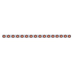 UP62946-79-1/2" SS Bumper Light Bracket With 16X 7 LED 2" Reflector Light -Red LED & Lens