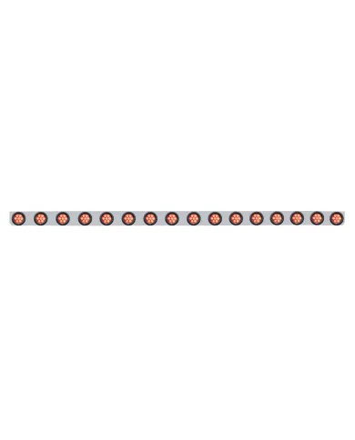 UP62946-79-1/2" SS Bumper Light Bracket With 16X 7 LED 2" Reflector Light -Red LED & Lens