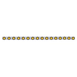 UP62948-79-1/2" SS Bumper Light Bracket With 16X 9 LED 2" Beehive Light -Amber LED & Lens