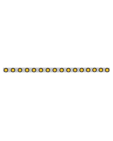 UP62948-79-1/2" SS Bumper Light Bracket With 16X 9 LED 2" Beehive Light -Amber LED & Lens