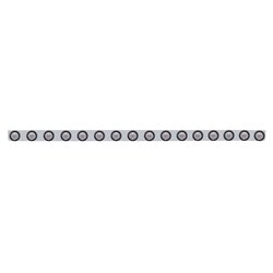 UP62949-79-1/2" SS Bumper Light Bracket With 16X 9 LED 2" Beehive Light -Amber LED/Clear Lens