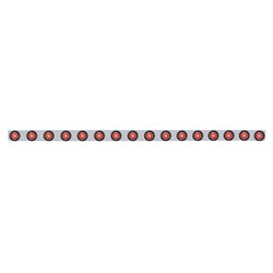 UP62950-79-1/2" SS Bumper Light Bracket With 16X 9 LED 2" Beehive Light -Red LED & Lens