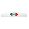 UP67010-4" x 24" Chrome Bottom Mud Flap Weight With Oval Mexico Flag Emblem