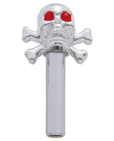 UP70029-Chrome Skull Door Lock Knobs (2Pc/Set)