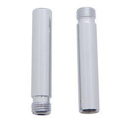 UP70044-Chrome Metal Tube Door Lock Knobs (2-Pack)