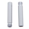 UP70044-Chrome Metal Tube Door Lock Knobs (2-Pack)