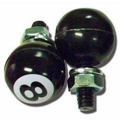 UP70045-"8" Ball License Plate Fastener (2-Pack)
